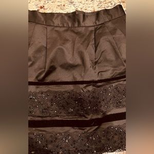Nanette Lepore Black Lace Trim Skirt